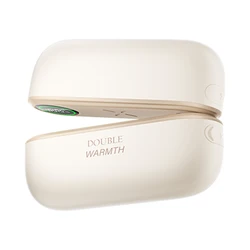 Rechargeable Magnetic Hand Warmer Set with Digital Display - Portable Pocket Heater Gift (White)