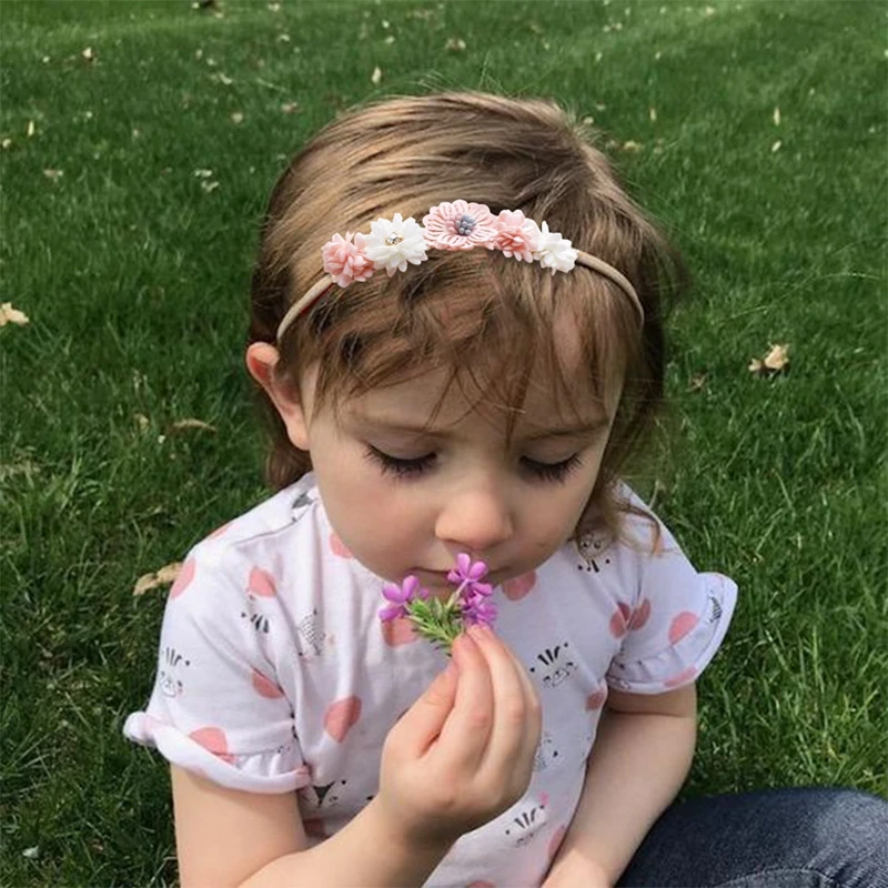 FOCUSNORM 11 Style Baby Girls Boys Princess Headbands Soft Elastic Flower Head Wraps Photo Props Hair Accessories for Infant