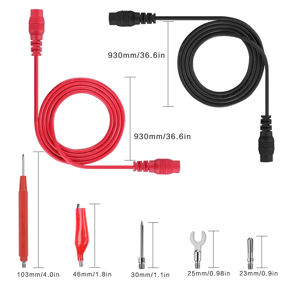 Universal Digital Multimeter Probe Test Leads Needle Tip Tester Lead Probe Wire Pen Cable Multimeter Feelers 16pcs