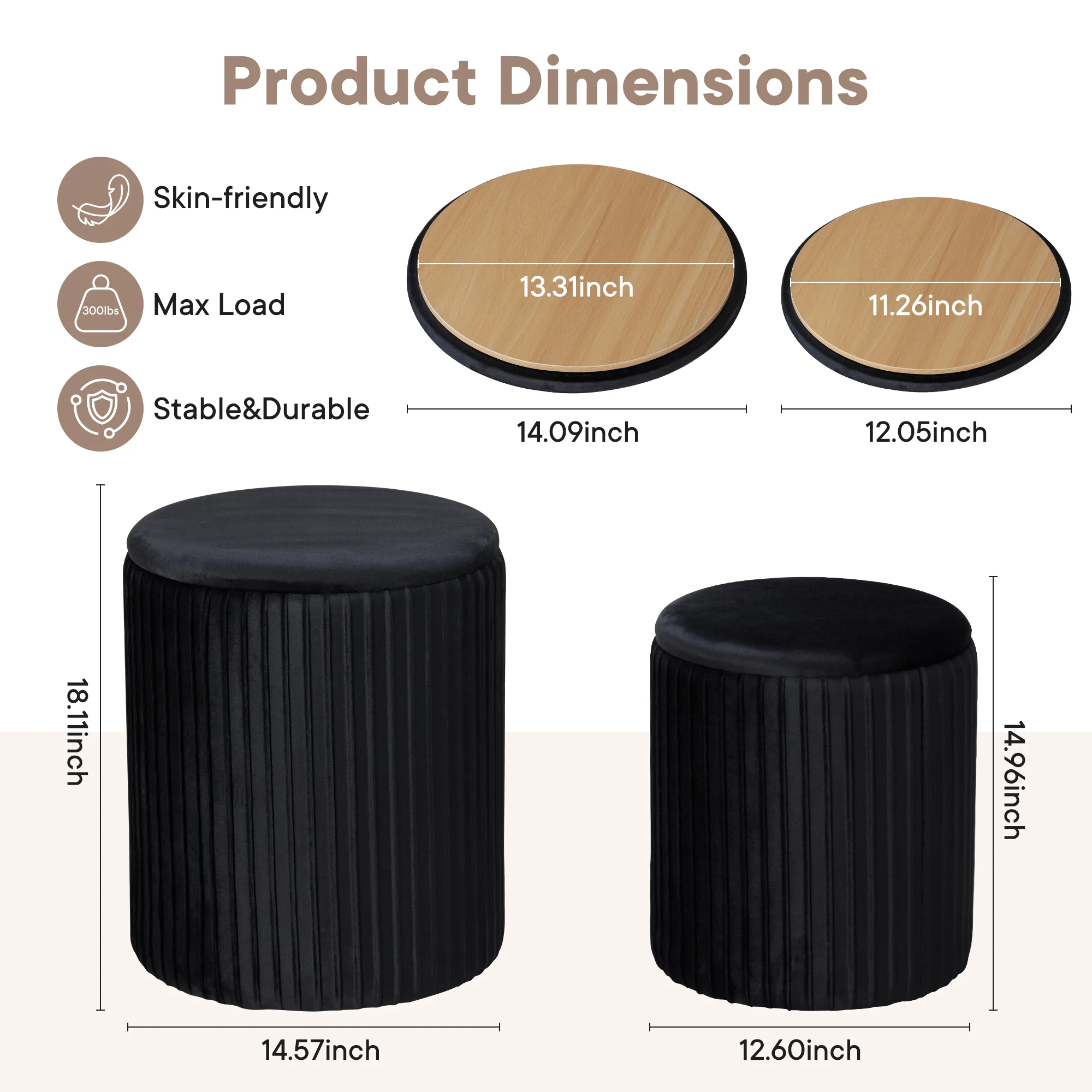 nested ottomans saving space