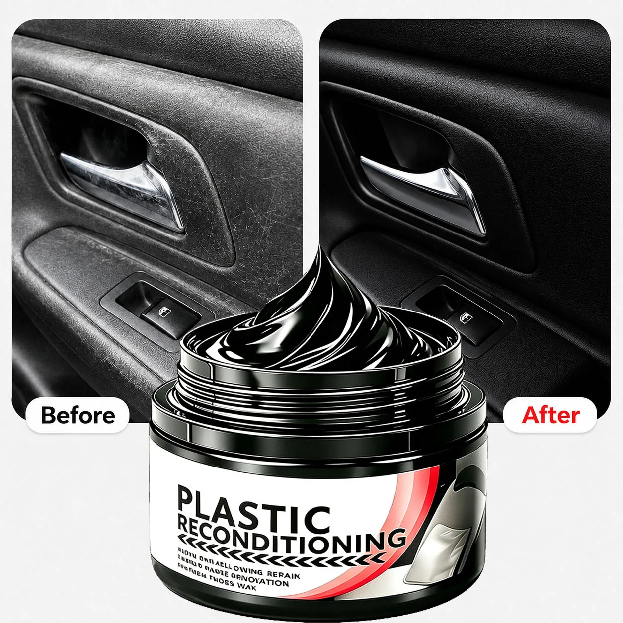 Kit di riparazione per pelle auto, agente per il restauro della plastica, riparazione di graffi e scolorimenti per sedili, volanti, cruscotti, paraurti e parafanghi - Image 2