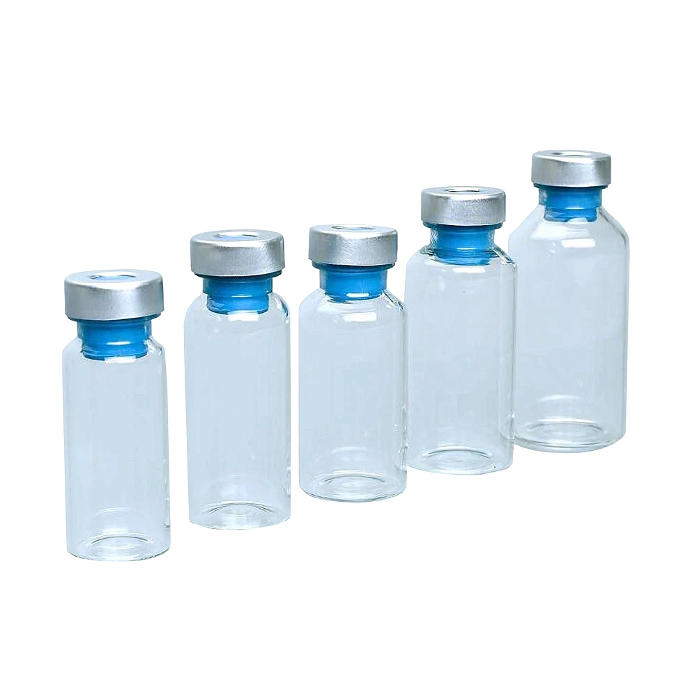 10PCS 12ML/15ML/20ML/25ML/30ML Anaerobic Bottles Clear High Borosilicate Glass With Aluminum Plastic Cap Sealed Vials Labware