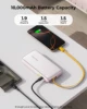 VOLTME 10000mAh portable power bank with 65cm Built-In Type-C dual USB C ports Fast Charge for iPhone 16 Galaxy S22+ Pixel9 5