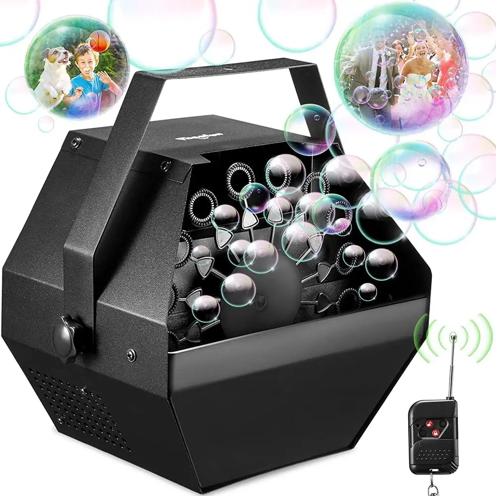 Nuovo Arrivato 60W Stage Bubble Machine Telecomando Per Disco Dj Pub Wedding Party Stage Effect Machine Stage Bubble Machine