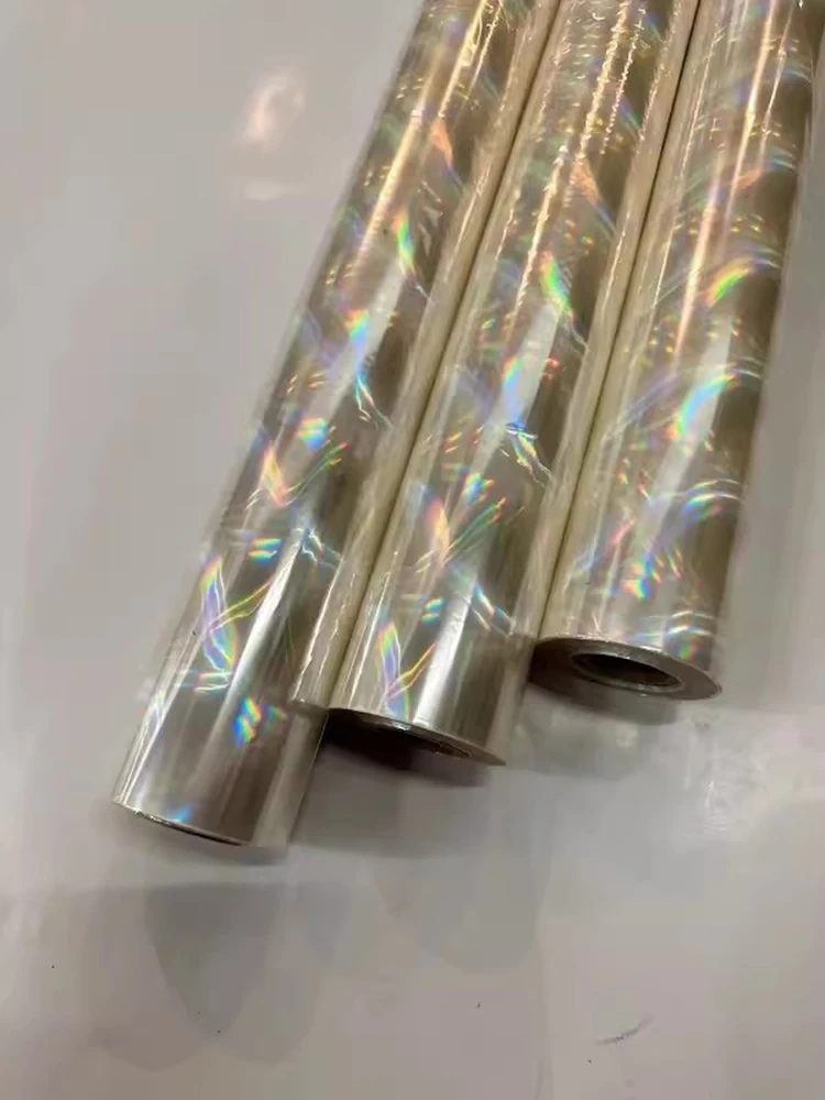 16cm 폭 홀로그램 금박지 롤, 열전사 프린팅 네일아트 PET 아크릴 120M 투명 포일, DIY 공예용
