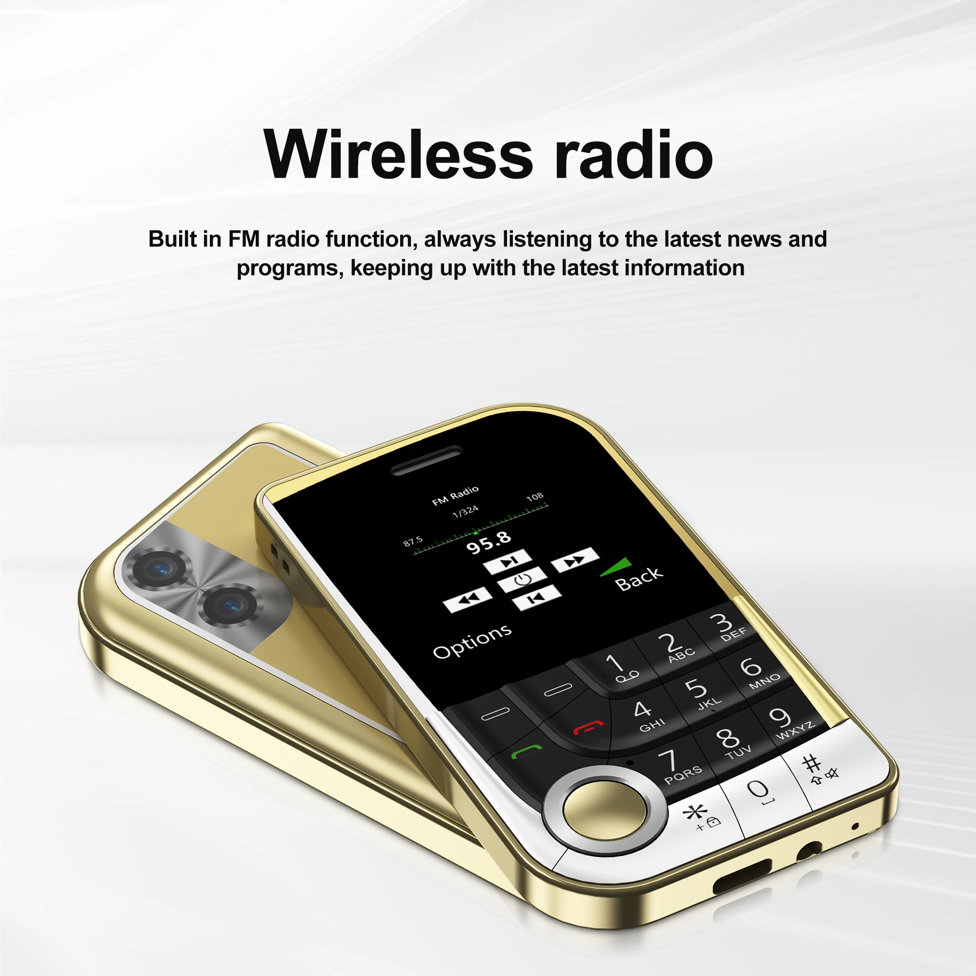 SERVO V10 Dual SIM Standby Mobile Phone 2.01 Inch Screen Magic Voice Speed Dial Flashlight FM Radio MP4 Cheap Back-up Cellphones