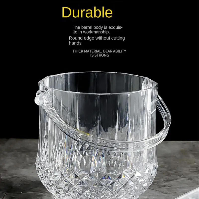 Transparent Wine Ice Cooler For Party Home Whisky Ice Bucket Champagne Bucket Thermal Beer Bar Accessories