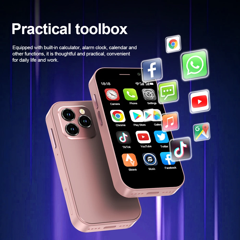 SERVO KING8000 Android Mini Smartphone 4G LTE 2GB+16GB Play Store GPS Face Unlock Wi-Fi 3.0" Cute Tiny Smart Phone 2 SIM Standby