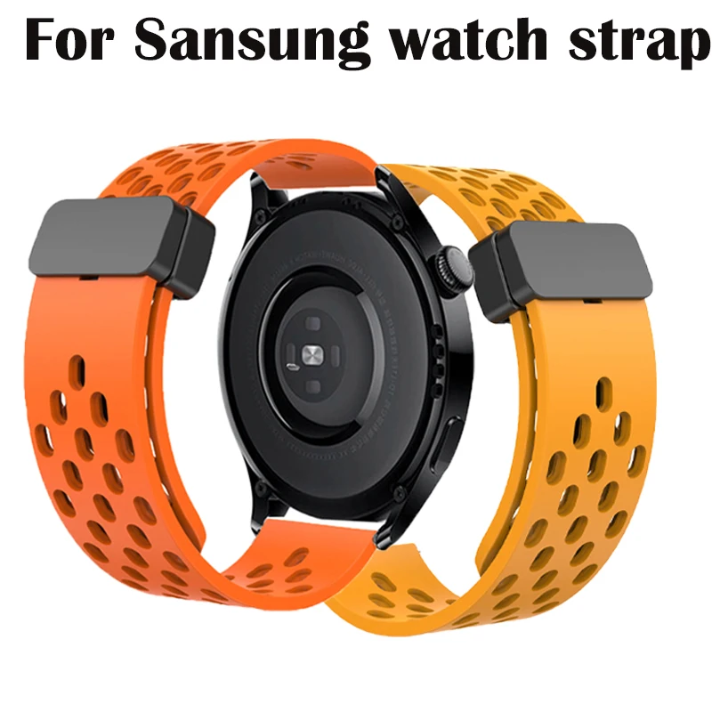 

Ремешок силиконовый для Samsung Galaxy Watch 4 5 6 5Pro 4/6 40 мм 44 мм, браслет с магнитной застежкой для Active 2, Amazfit GTR 4, 22 мм 20 мм