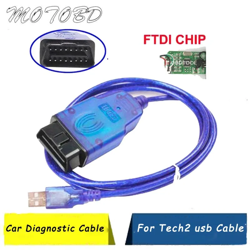 

Hot Connectors 10Pin For Opel Tech2 USB Diagnostic Cables With FTDI FT232 Chip Tech 2 USB Interface Auto OBD2 OBD Scanner Tool