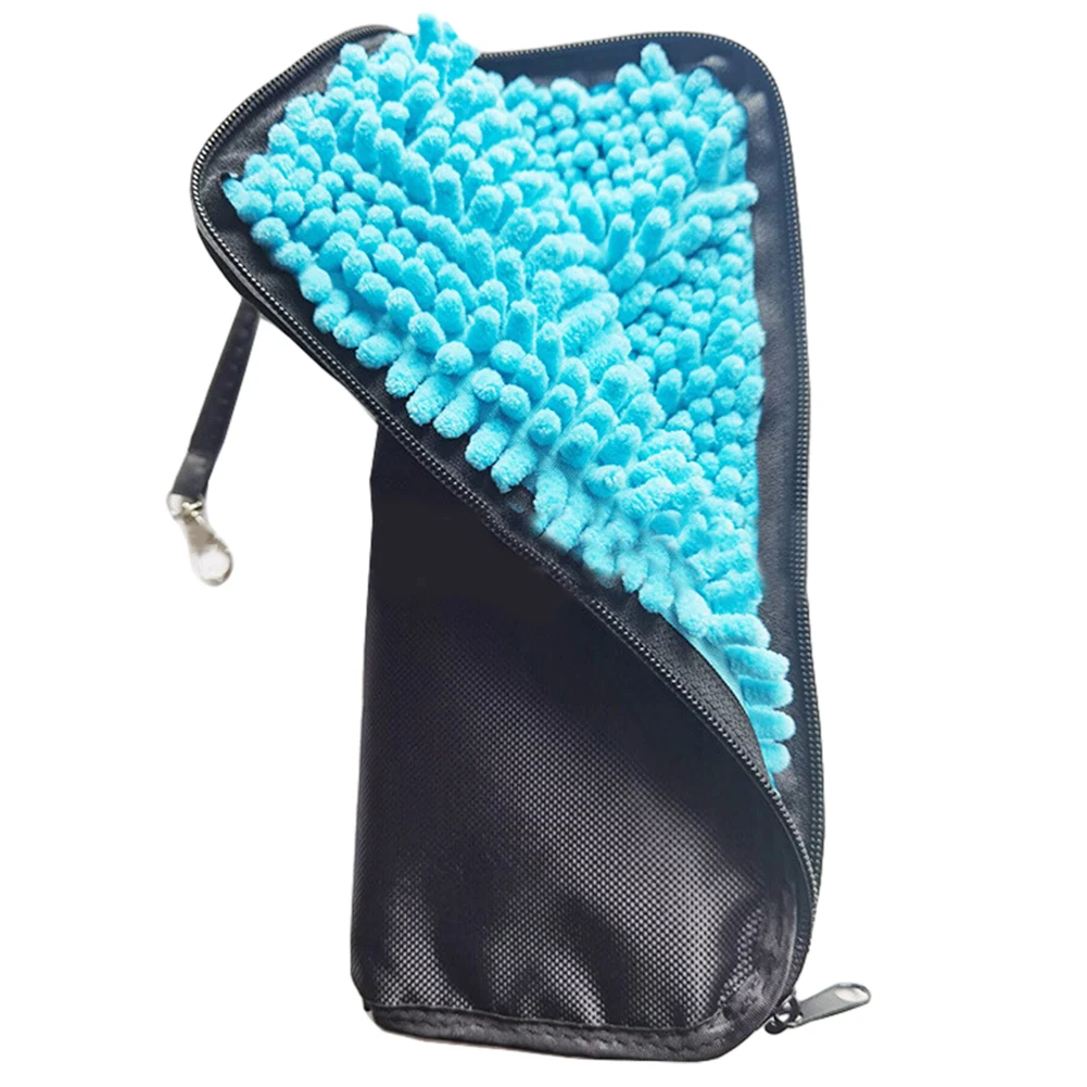 Black Umbrella Cover Portable Umbrella Storage Bag Absorbent Inner Versatile with Zipper&Handle for Commute Work School Business