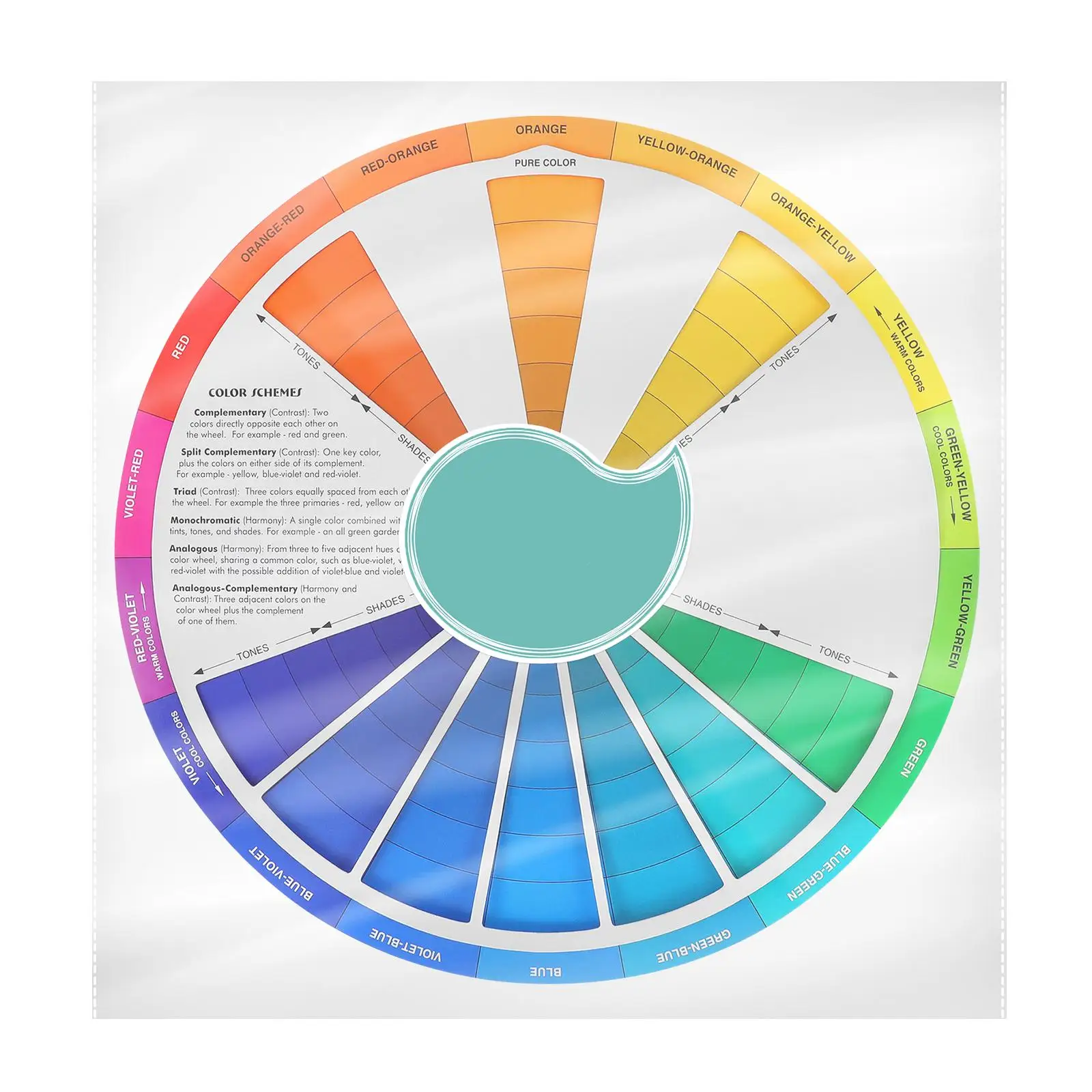 Creative Color Wheel Learning Chart Educational Tool Teaching Aid For ...