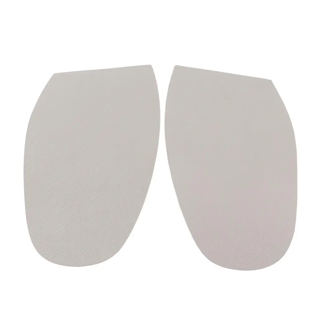 2X 1Pair Rubber Half Soles Replacement Anti Slip Shoe Sole Pads Repair White