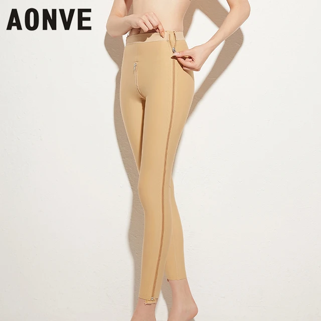 Women Post Surgery Leg Slimming Tummy Control Shapewear Zipper Open Crotch  High Elastic Medical Grade Body Shaper Pants - AliExpress