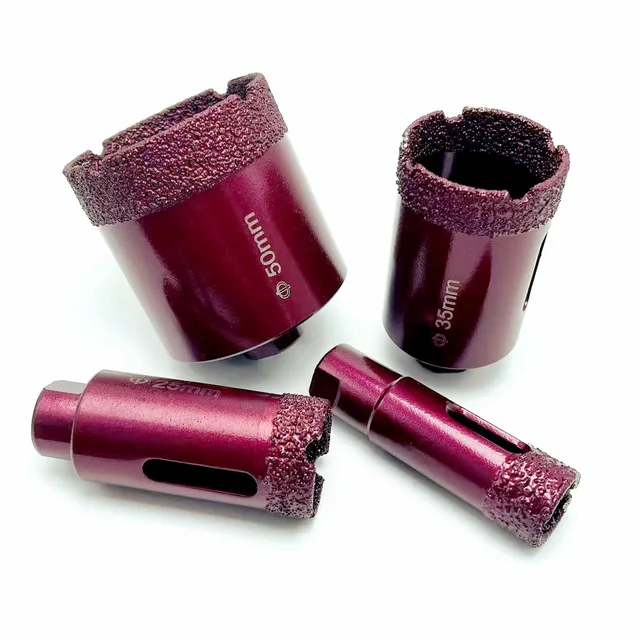 M10 filetage brasé sous vide diamant sec forage noyau forets carreaux de céramique trou scie granit marbre porcelaine brique foret outils 1