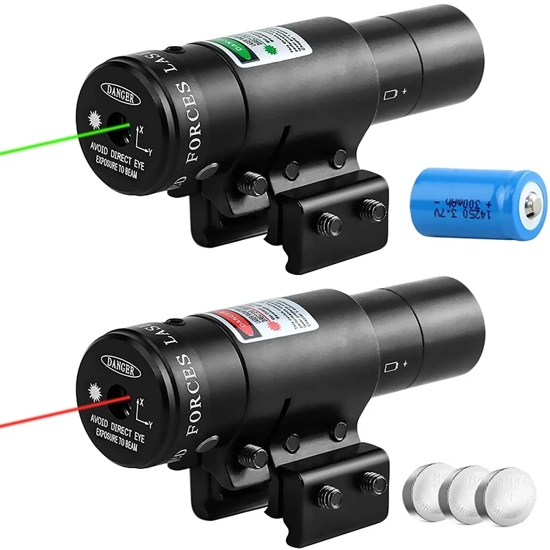 Laser Sights Adjustable Dot Red/Green for 20mm Picatinny/Weaver or 11mm Dovetail Rail