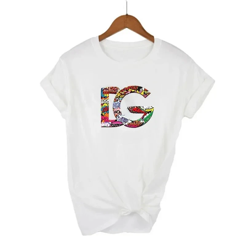 Tshirt Letter Printing Cotton Short Sleeve Round Neck 33 Men Women Summer