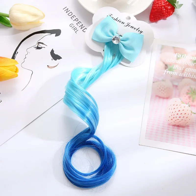 New Lovely Princess Gradient Snowflake Wig Hair Clips for Girls Hairpins Snowflake Hairgrip Barrettes Hair Accessories