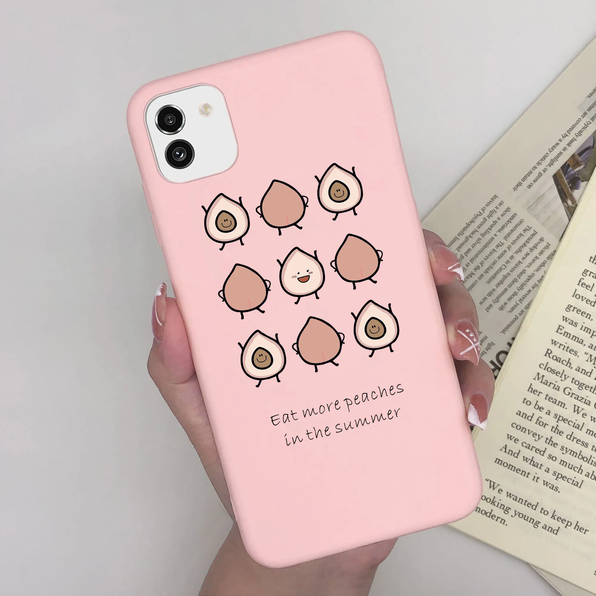 Cute Painted Soft Silicone Bumper Cover for Samsung Galaxy A03 Series