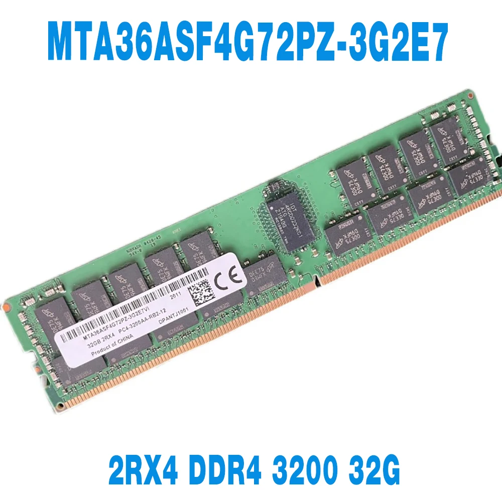 

1PCS For MT RAM 32GB 2RX4 DDR4 3200 PC4-3200AA-R Server Memory Fast Ship High Quality MTA36ASF4G72PZ-3G2E7