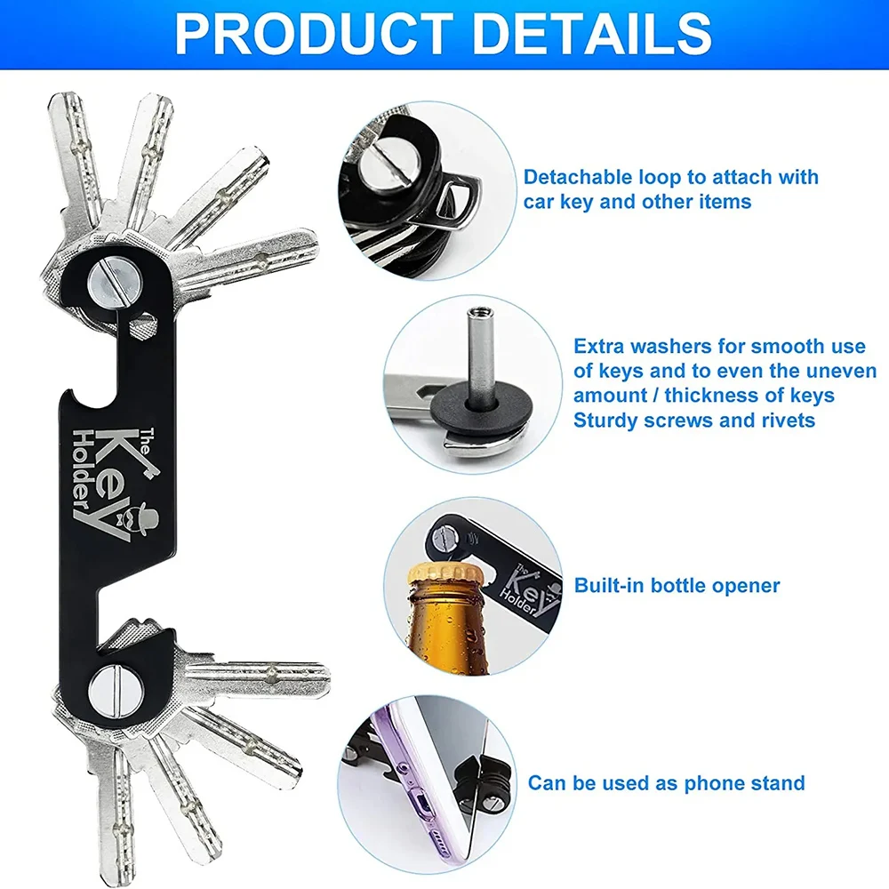 Men's Fashionable Compact Key Holder and Organizer - Stylish Business Gift