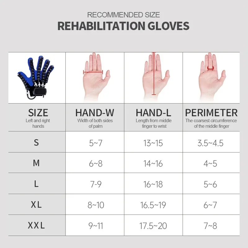 New Portable rehabilitation robot Gloves Stroke Hemiplegia Cerebral Infarction Trainer Finger Exerciser Hand Function Repair 6