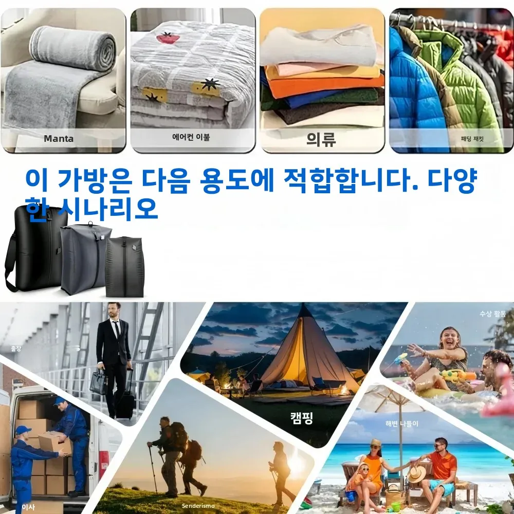 여행 필수품 진공 수납 가방 펌프 포함, 수하물 압축 가방, 야외 의류 진공 가방, 수하물 공간 절약 60%