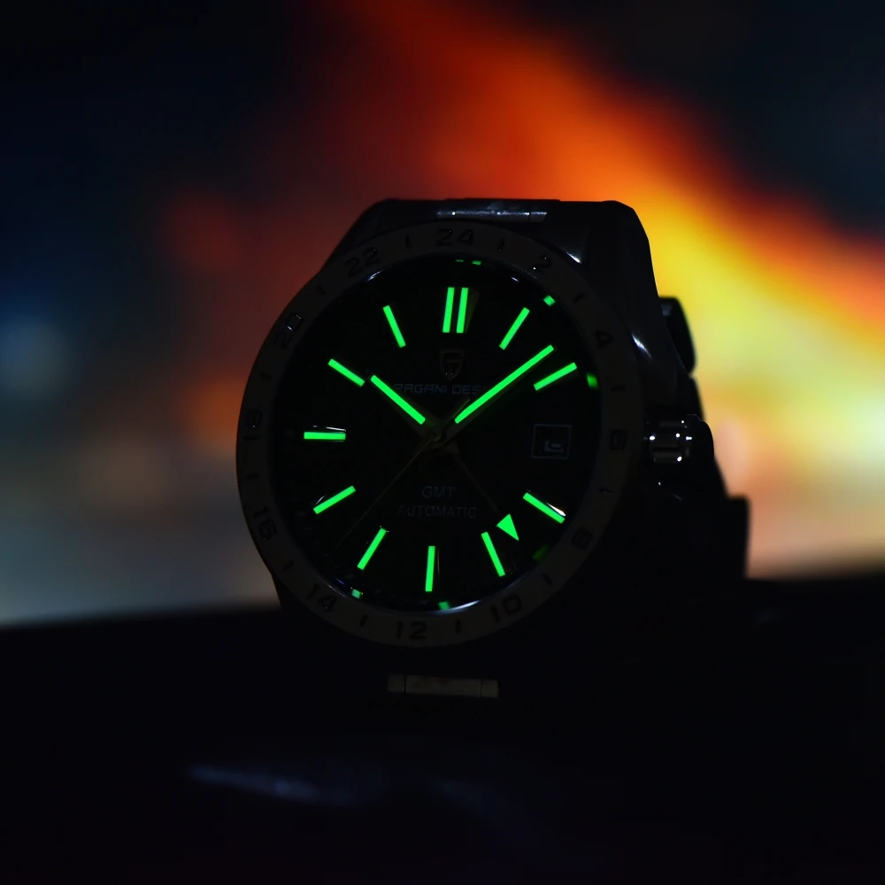PAGANI DESIGN 2024 New 39mm Desert Texture Luxury Men Watches GMT Automatic Mechanical Business Dress Sapphire 10Bar Luminous  ﻿ 2