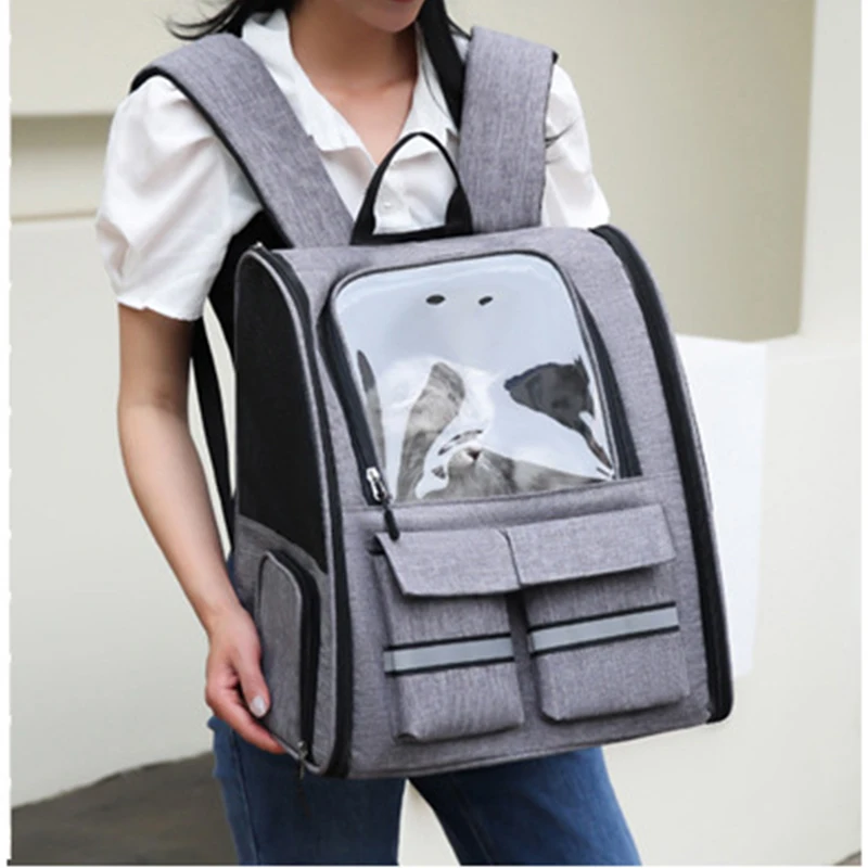 Portable Transport Trolley Bag Pet Carrier Bag Pet Carrier Backpack Pet Bag for Pet Breathable Space Capsule Carrier Backpack for Cat and Dog High Quality Carrying Travel