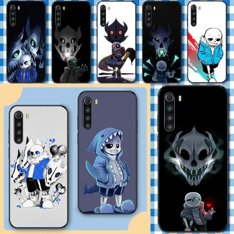 Hot Game Undertale Sans Phone Case For Xiaomi Redmi 8A 9 K30 Pro 9A Note 8T 8 TPU Soft Silicone Black Cover |
