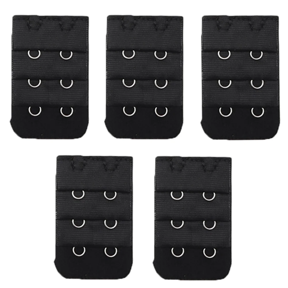 Women 3 Rows 2 Buckles Bra Extension Strap Extenders Elastic Hook Clip Adjustable Belt Buckle Bra Accessories 5Pcs/set bra extenders