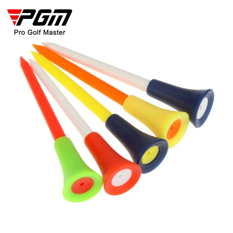 PGM 83mm Golf Tees 50pcs Plastic Ball Seat Soft Rubber Cover SJT01