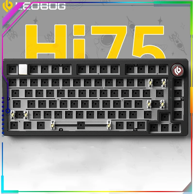 

LEOBOG Hi75 Aluminum Keyboard Kit 81 Keydous Wired Gaming Hot Swap Barebones Gasket RGB Backlit USB For Gamer Office Desktop