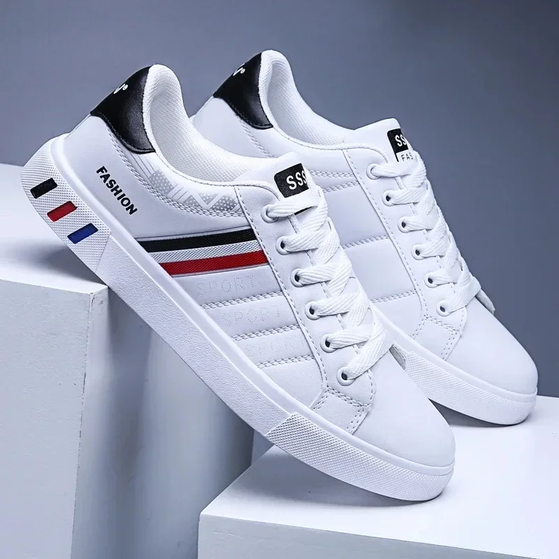 Men's Sports Shoes White Casual Lightweight Breathable Flats