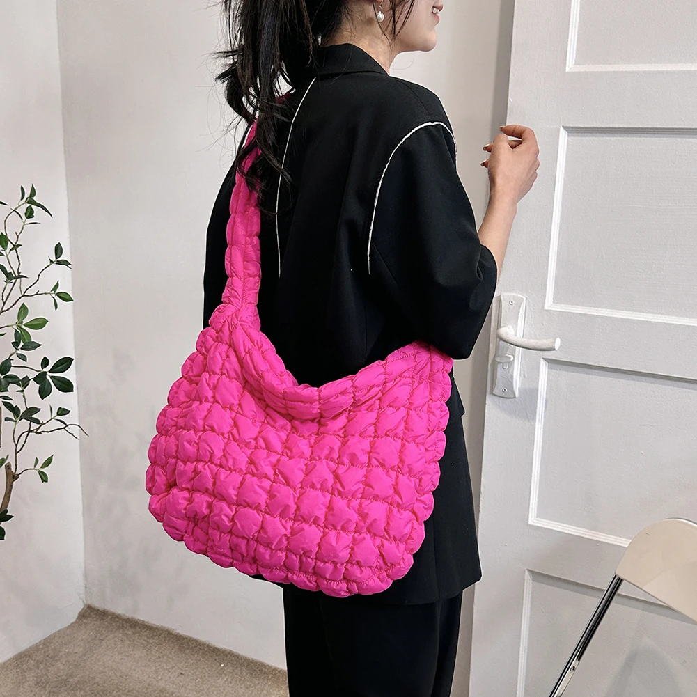 

Bags for Women Shoulder Bag Korea's New Versatile Cloud Pleated Niche Large-capacity Lightweight Diamond Lattice Dumpling Bag