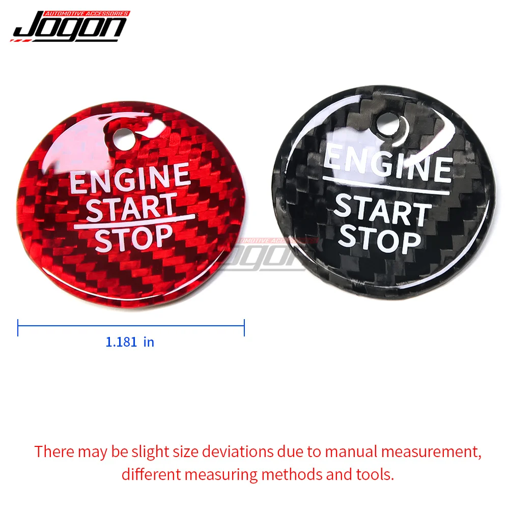 For Ford F-150 F150 Raptor 2015 2016 2017-2020 Carbon Fiber Engine Start Stop Button Cover Trim Car Switch Sticker Accessories