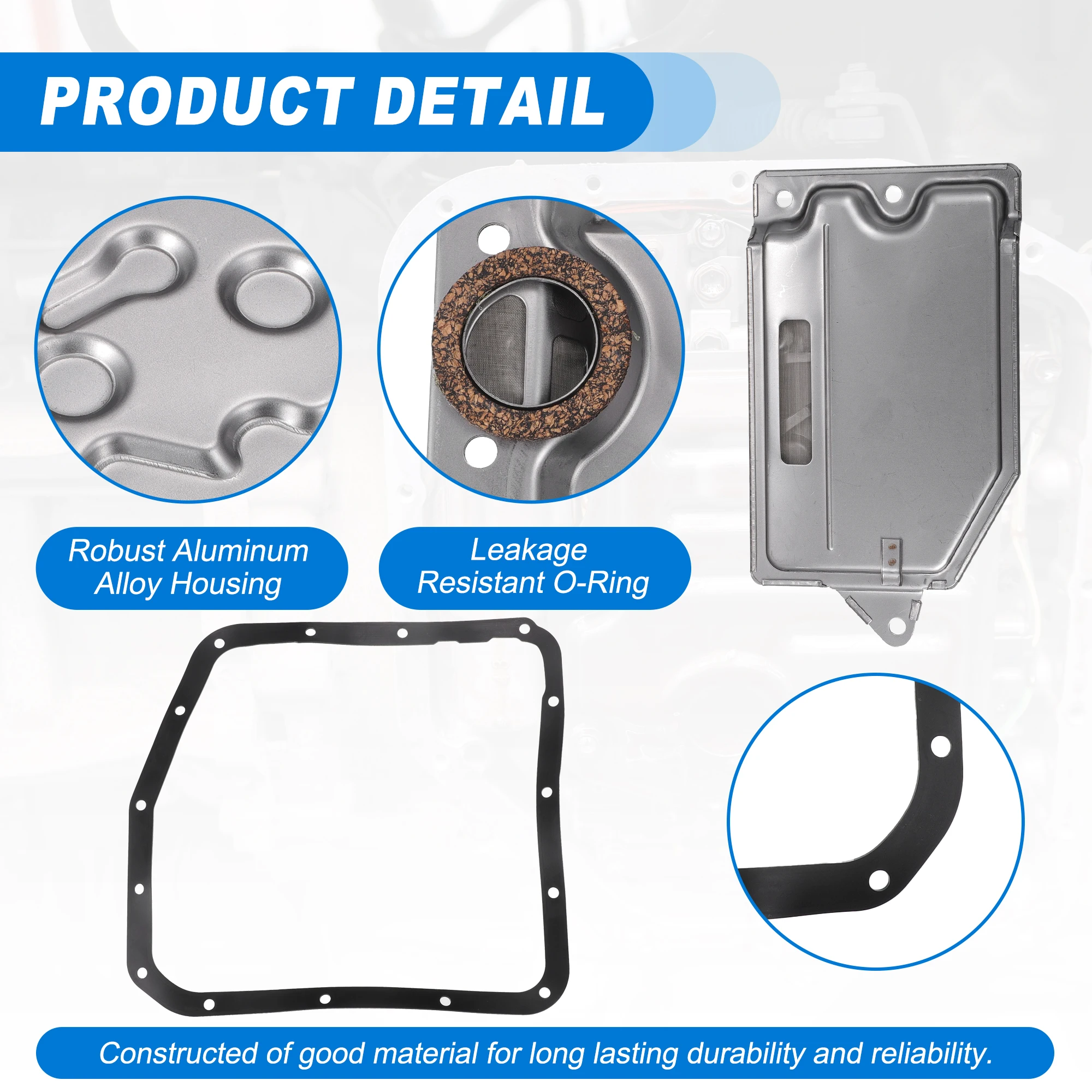 UXCELL Automatic Transmission Filter Kit CVT Oil Cooler Filter Oil Pan Gasket Kit for Toyota Corolla 2001 2002 94850449