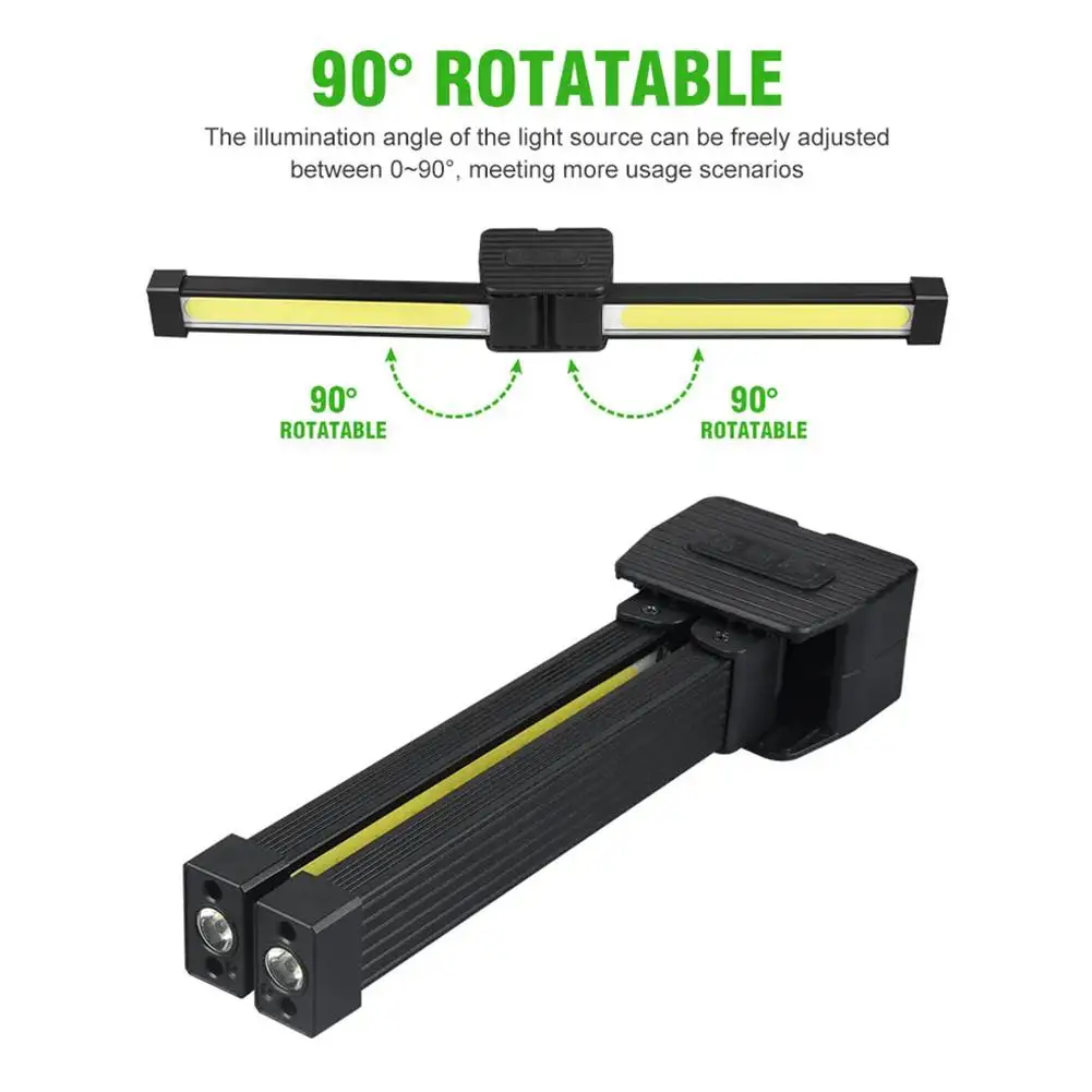 Gym Lamp For Posing 7th Gear Dimming Portable Magnet LED Flashlight With Hook portable flashlight portable torch