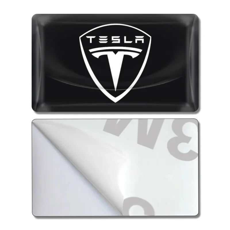 10Pc 3D Epoxy Badge Emblem Car Interior/Exterior Decorative Stickers for Tesla 3 S Model Y Model X Model M 2023 2024 Accessories 2