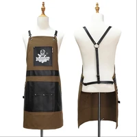 Barber  Hairdressing Shawl Artist Apron Salon Hairdresser Cape with Pockets Waterproof Restaurant  Work Cloth 1