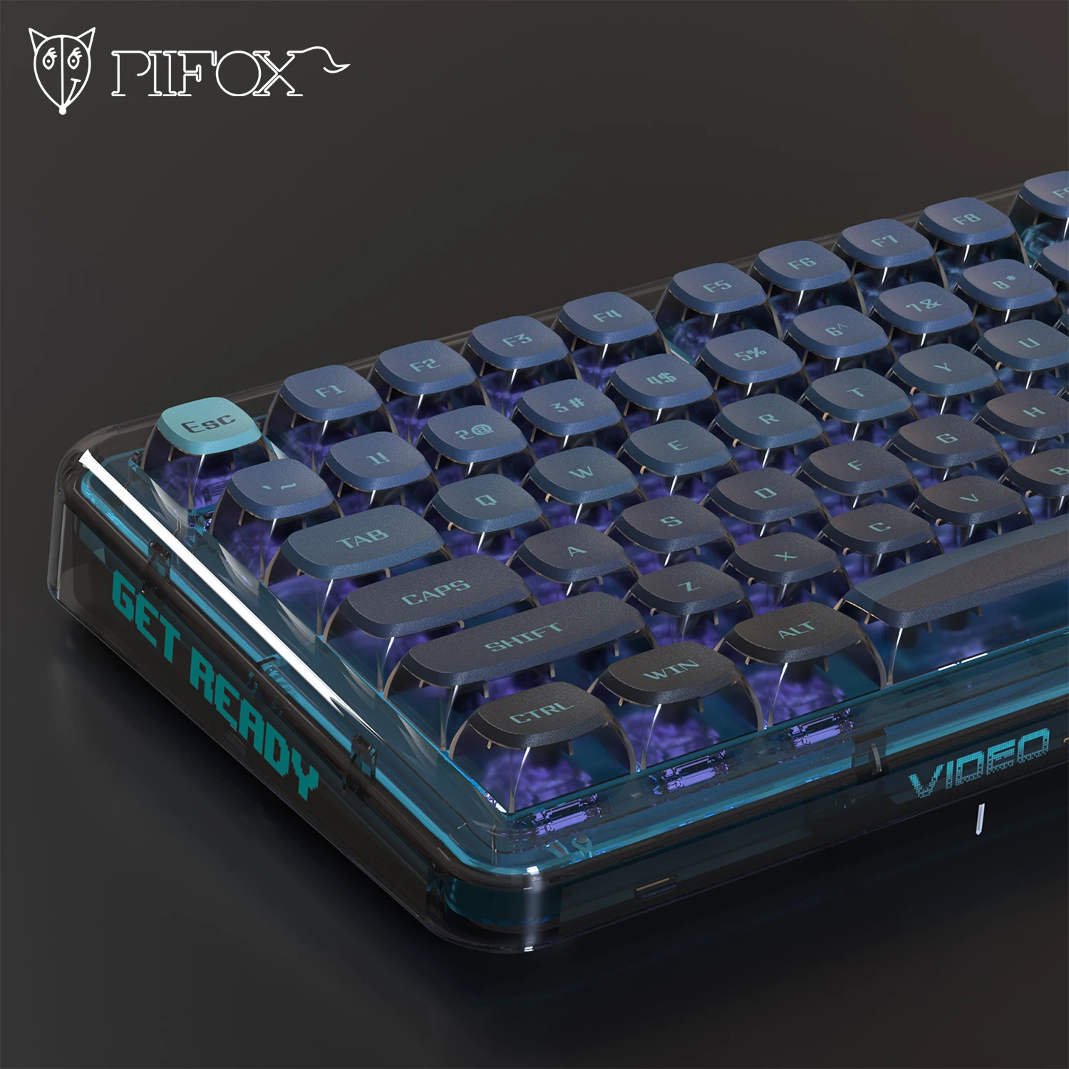 PIIFOX XDA 키캡 PBT 키캡, 열 승화 투명 108 키, ASA 키캡-네비게이터