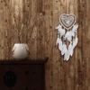 Love Heart Dream Catcher Pendant Feather Car Decor Pendant LED Light Handmade Art Crafts Romantic Beautiful for Girlfriend Gift 4