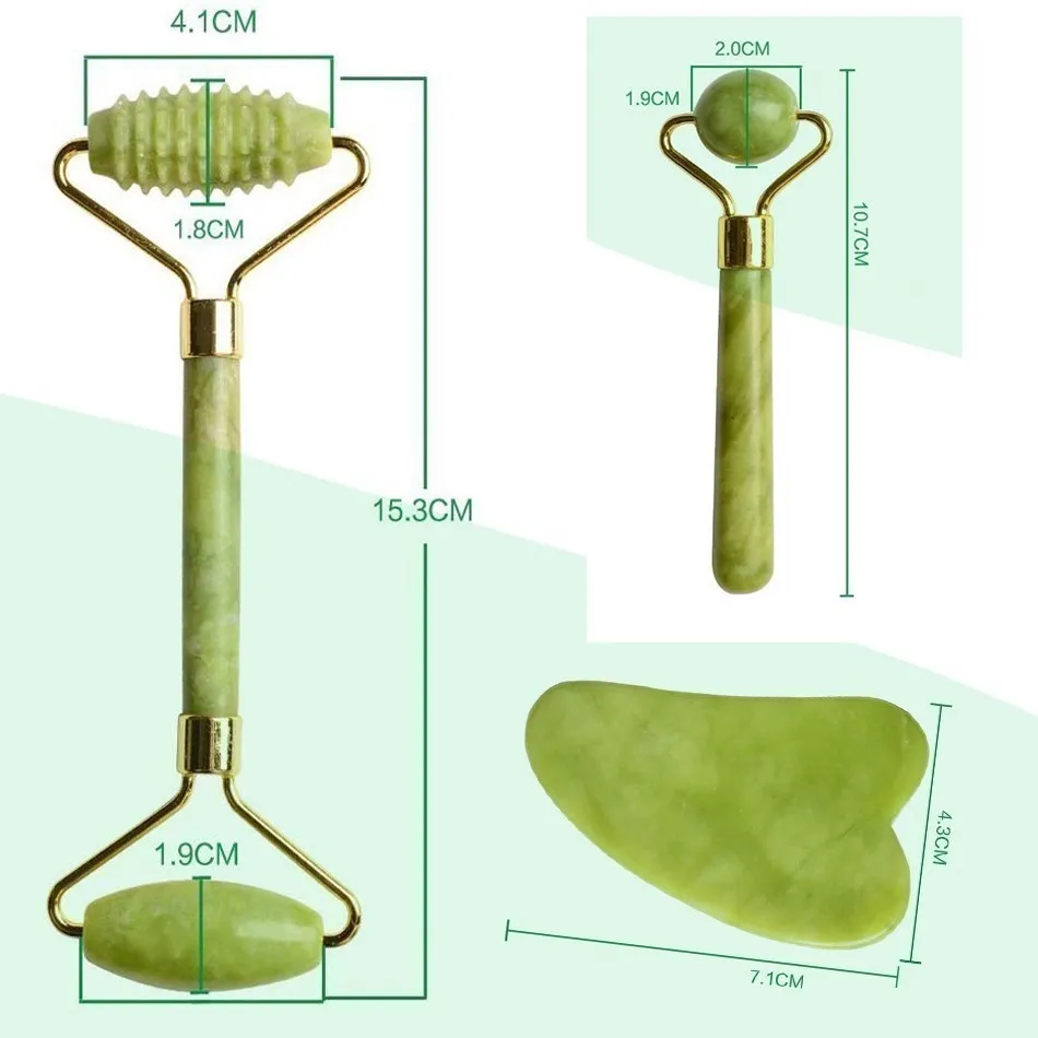 Facial Massager Natural Jade Face And Eye Massage Horn-shaped Scraping Board Skin Relaxation Tool natural ox horn gua sha board