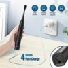 Sejoy Electric Toothbrush With 8 Replacement Brush Heads Whitening Portable Sonic Toothbrush Rechargeable with Travel Case 3
