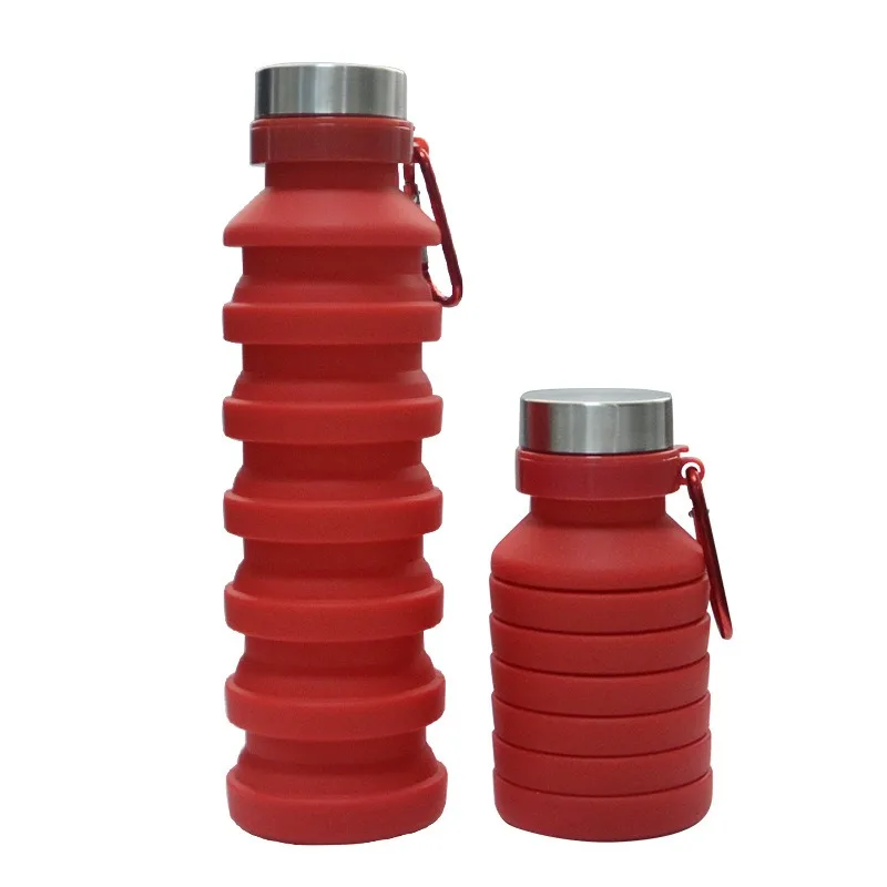 

2023 Креативный новый продукт 550 мл наружная телескопическая бутылка для воды, портативная и складная силиконовая сумка для воды, спортивная чашка для воды