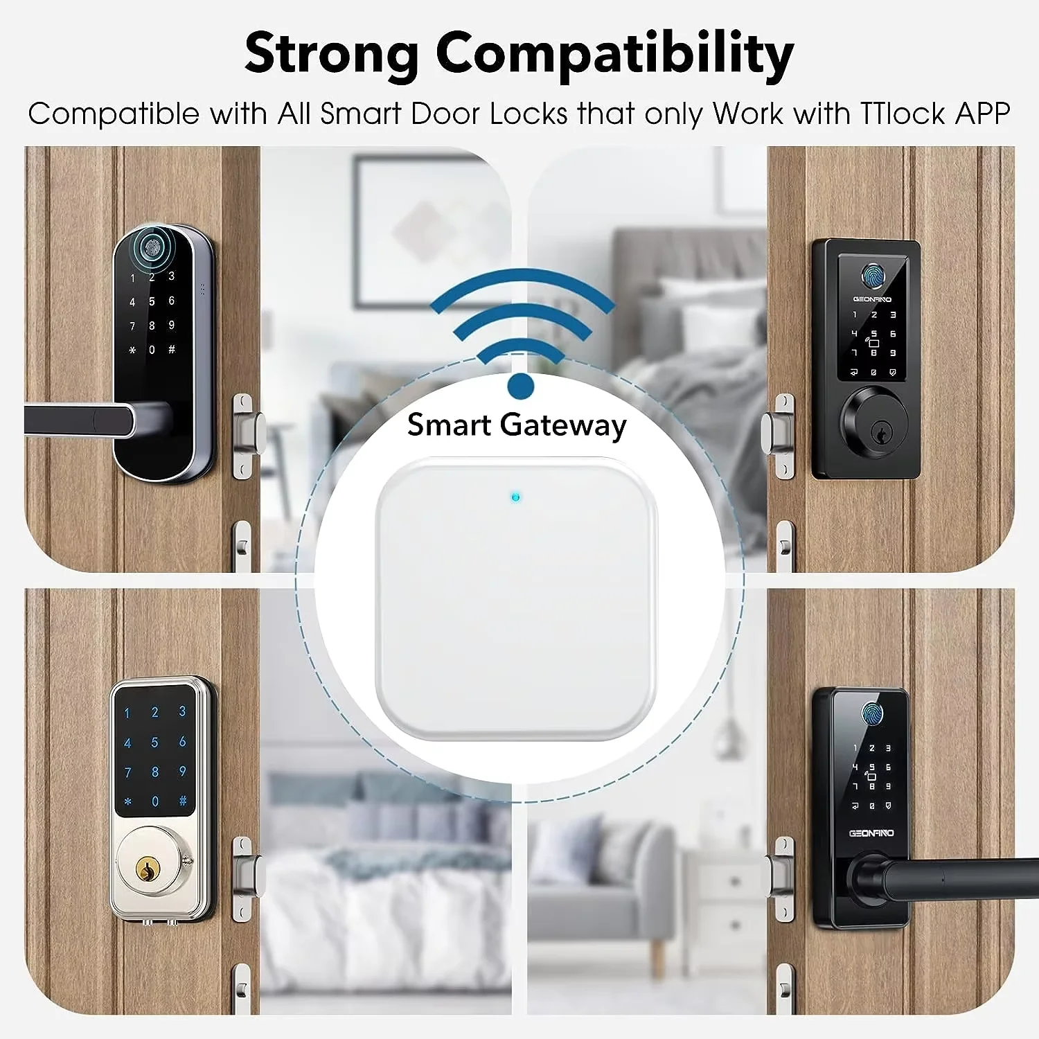 TTLock APP Device G3 Gateway With RJ45 Ethernet Port Smart Door Lock Wired Gateway Remote Unlock Voice Control for Alexa Google smart home gateway