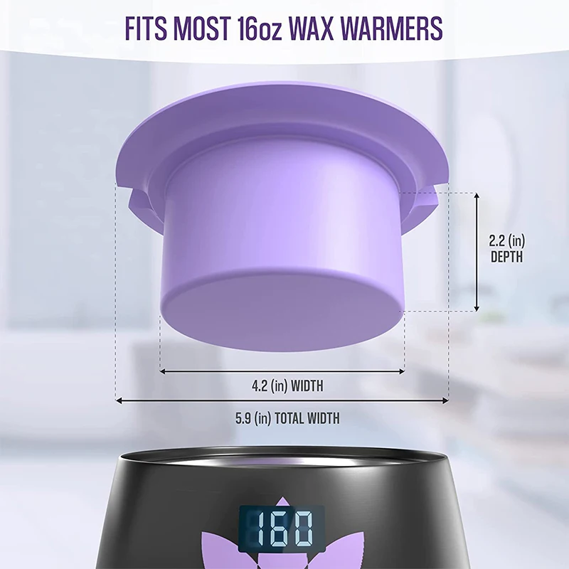Thickening Heat-resistant Silicone Bowl Wax Warmer Hair Removal Waxing Pot Silicone Spatula Reusable DIY Mask Bowl 5