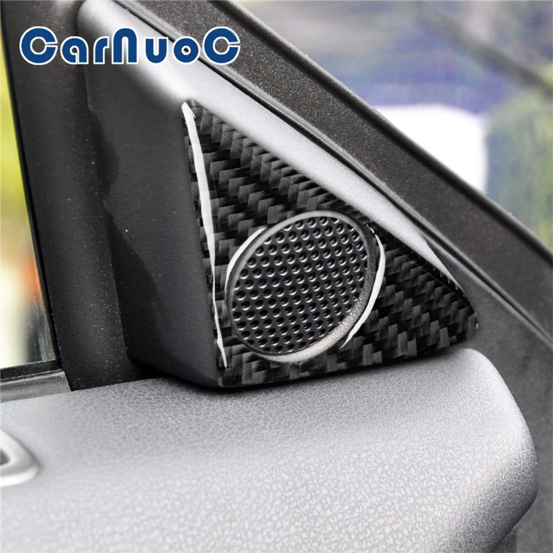 

Car Carbon Fiber Stickers For Nissan GTR R35 2008-2020 Door Speakers Decorative Cover Trim Interior Mouldings Accessories