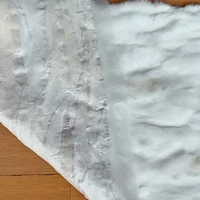 50x100cm Natural Rabbit Fur Patchwork Blankets Winter Bedspread on The Bed Striped Throw Blanket Soft Sofa Cover Christmas Party 6