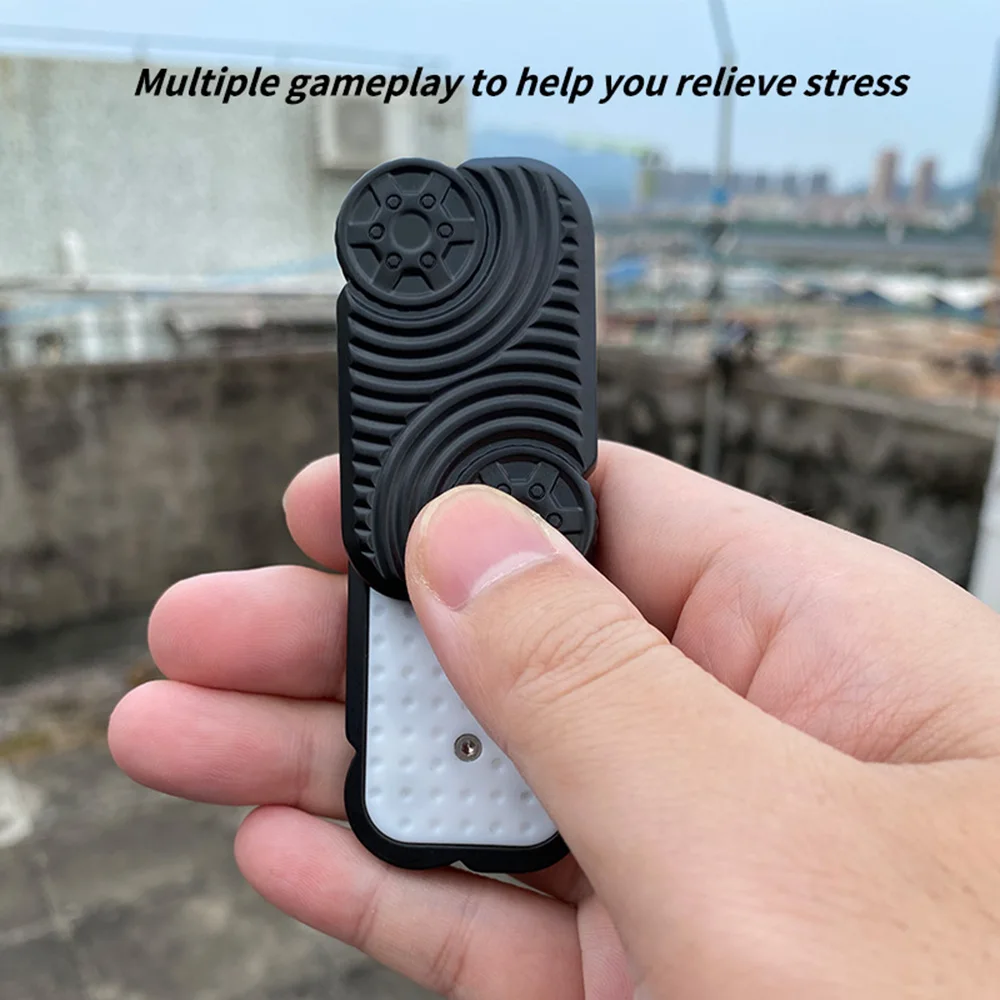 Fidget Toy Wheel EDC Push Slider Metal Finger Gyro Stress Relief